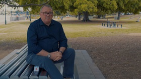 RSL Education health and wellbeing veteran sitting on bench